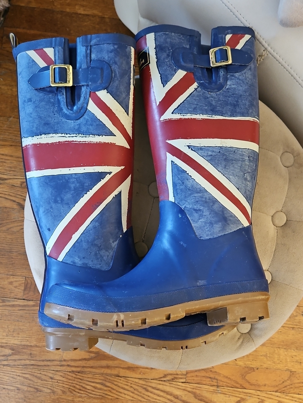 JOULES ""T-JACK" Knee High Pull On Wellies 9M EUC - Picture 11 of 16